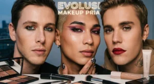 evolusi-makeup-pria-masa-kini-harris-dickinson-evan-mock-justin-bieber